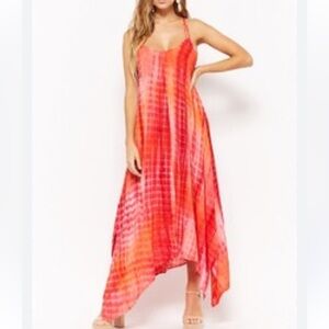 Love-stitch Gauze Spaghetti Strap Lightweight Dress. Size M